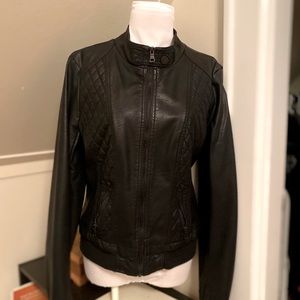 Ci Sona Faux Leather Jacket Sz Large
